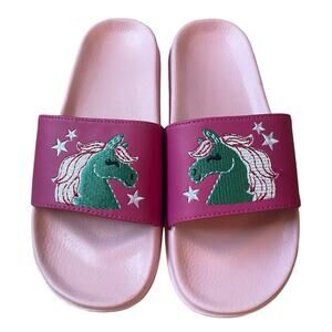 Hatley Playful Horses Slide Sandals Size 3‎ NWT